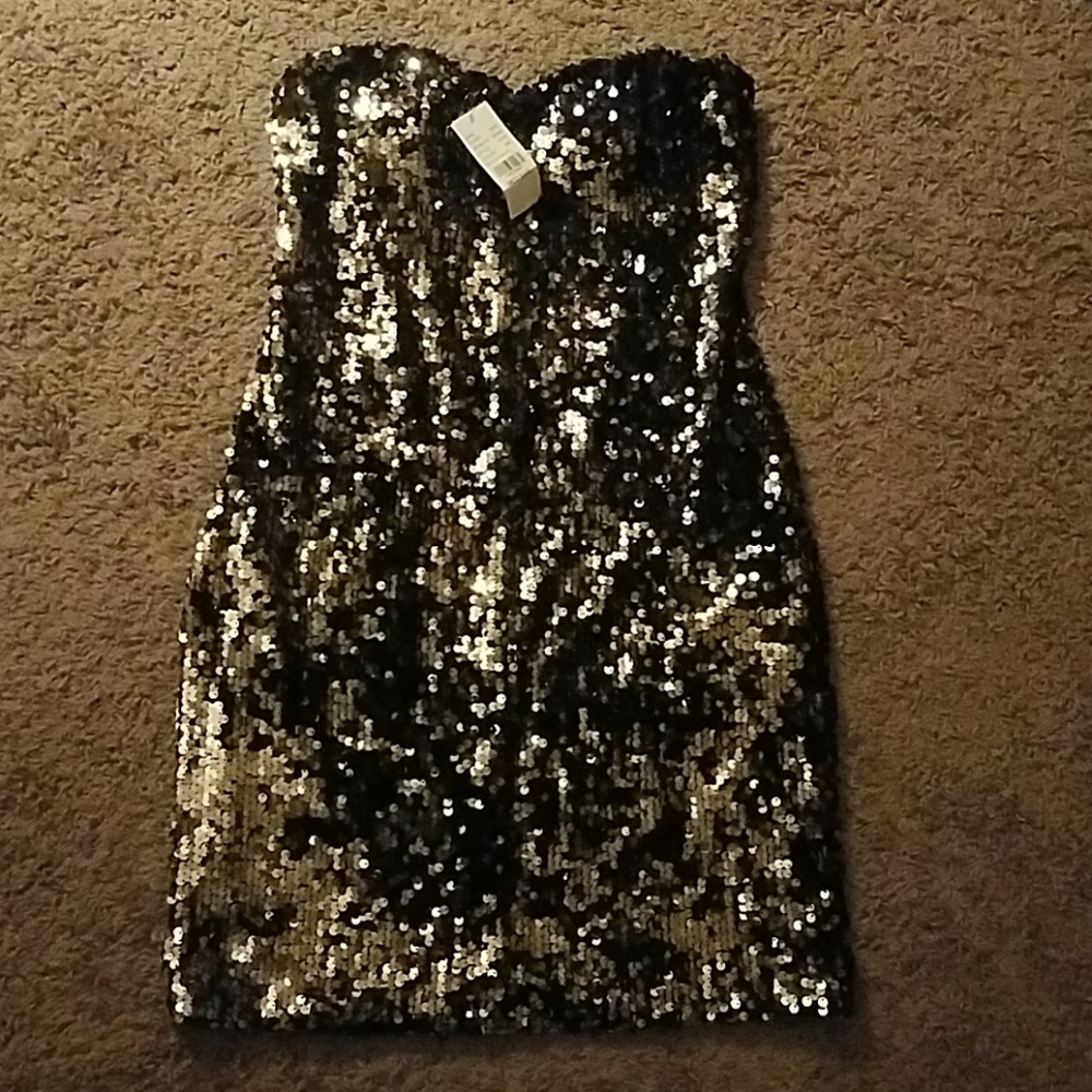 NWT Kirra Strapless Sequin Dress